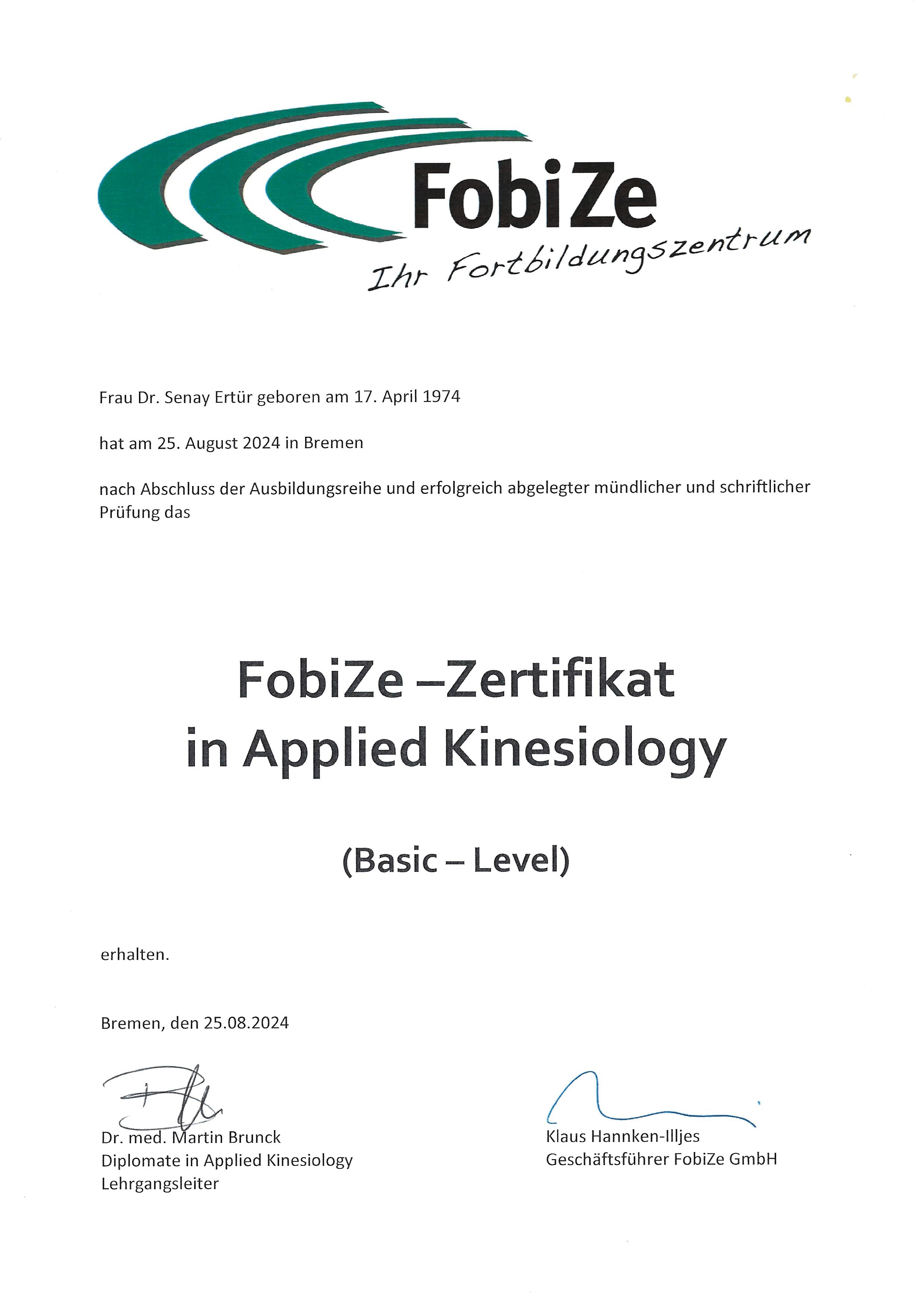 zertifikat kinesiology0001 00 | zoum.de | Diplom Kinesiologie Senay Ertür