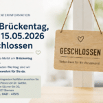 Brueckentag | zoum.de | Am Brückentag, den 15.05.2026 geschlossen